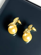 Golden Pearl Earrings