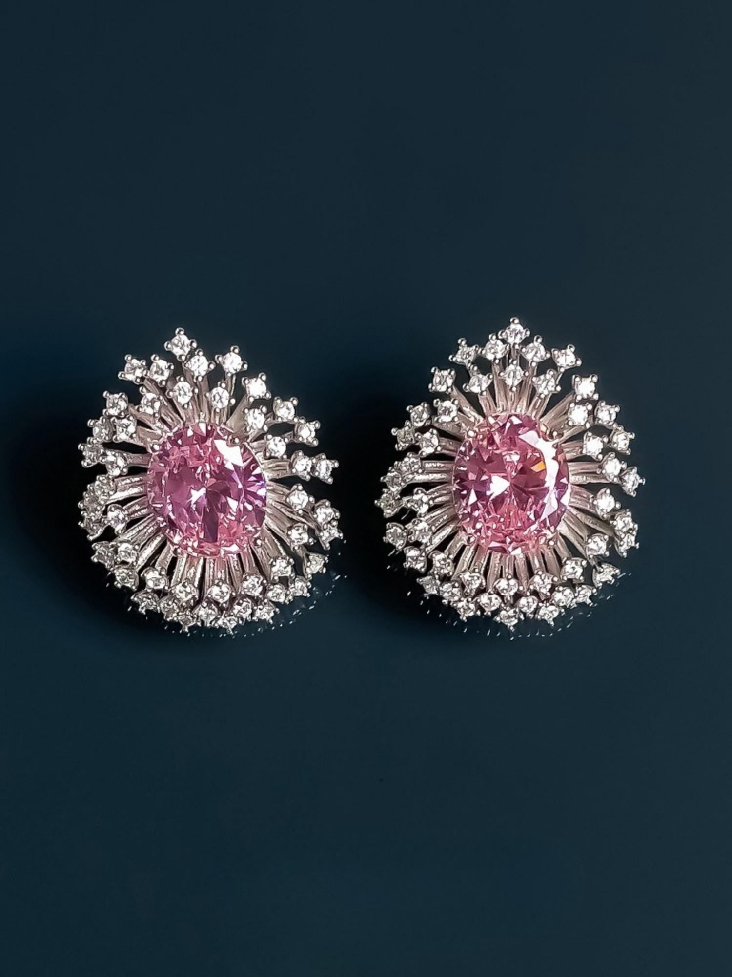 Pink Crystal Earrings