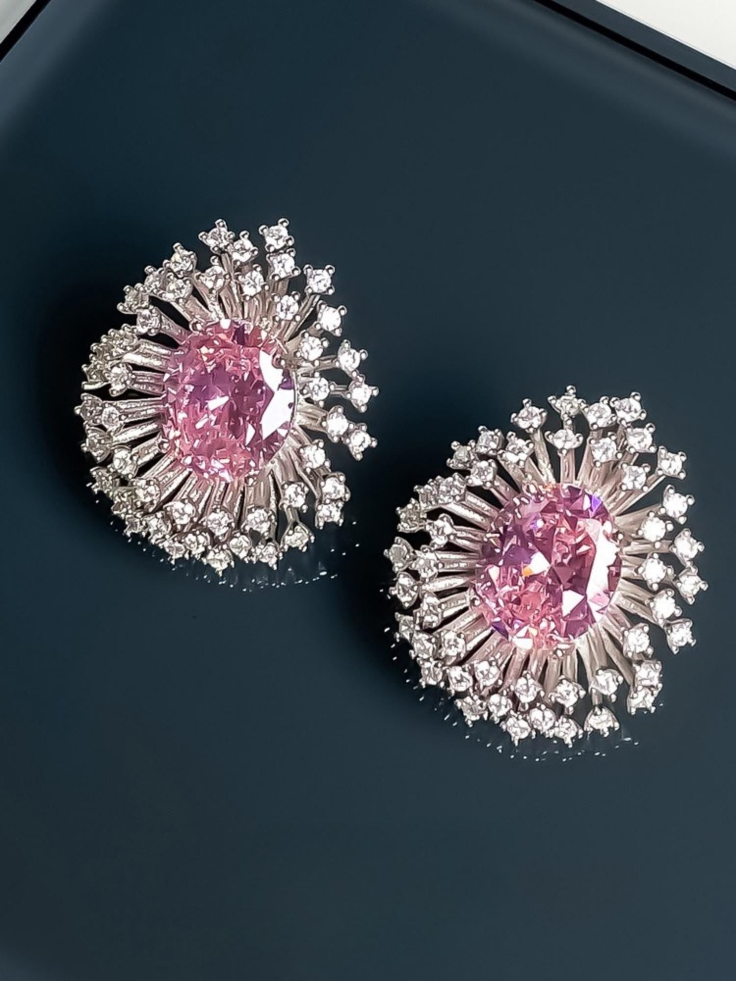 Pink Crystal Earrings