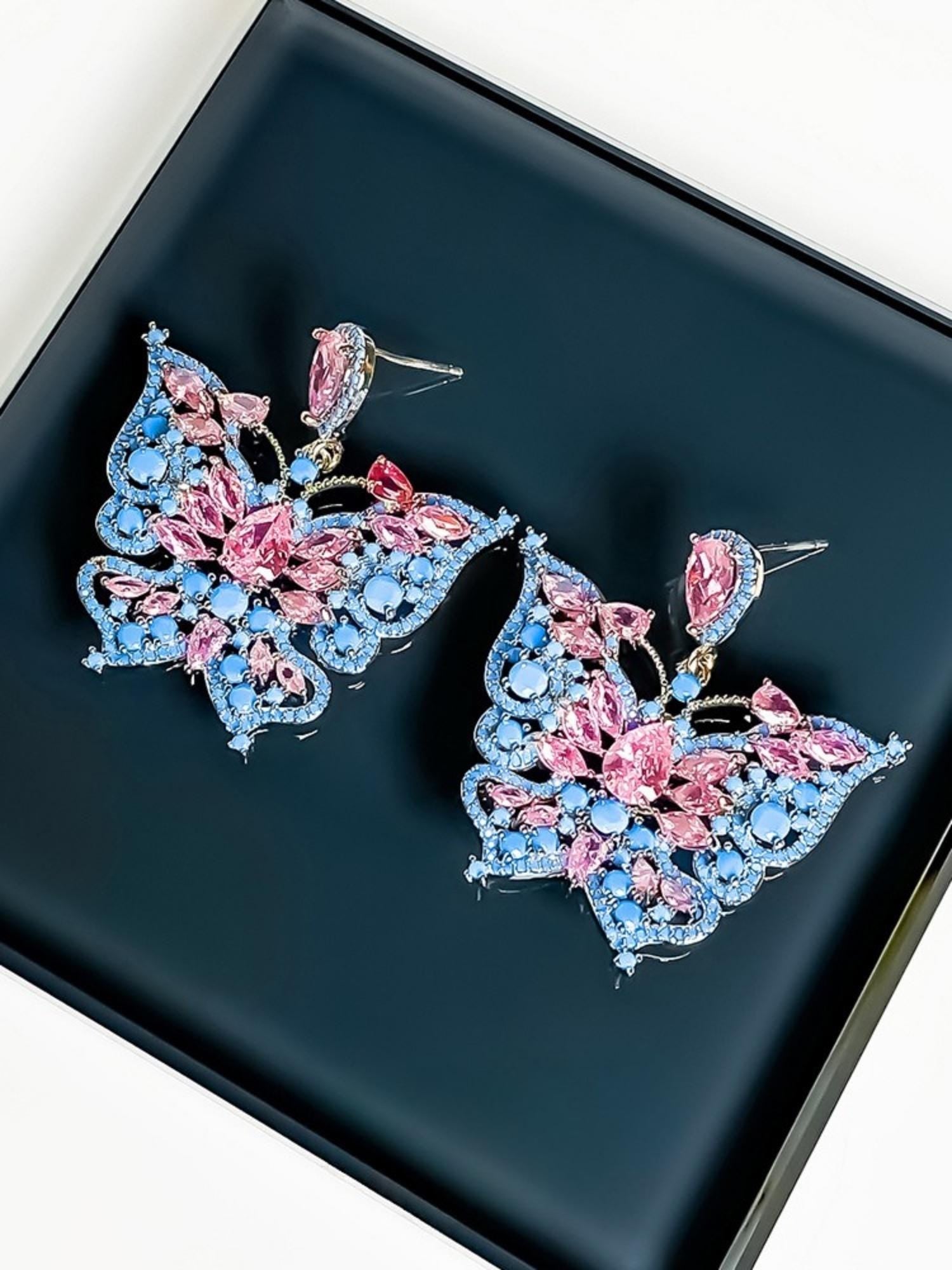 Frosted Butterfly Earrings