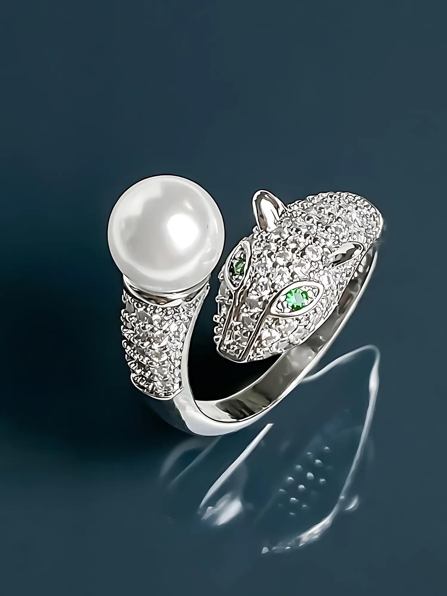 Panther Pearl Ring