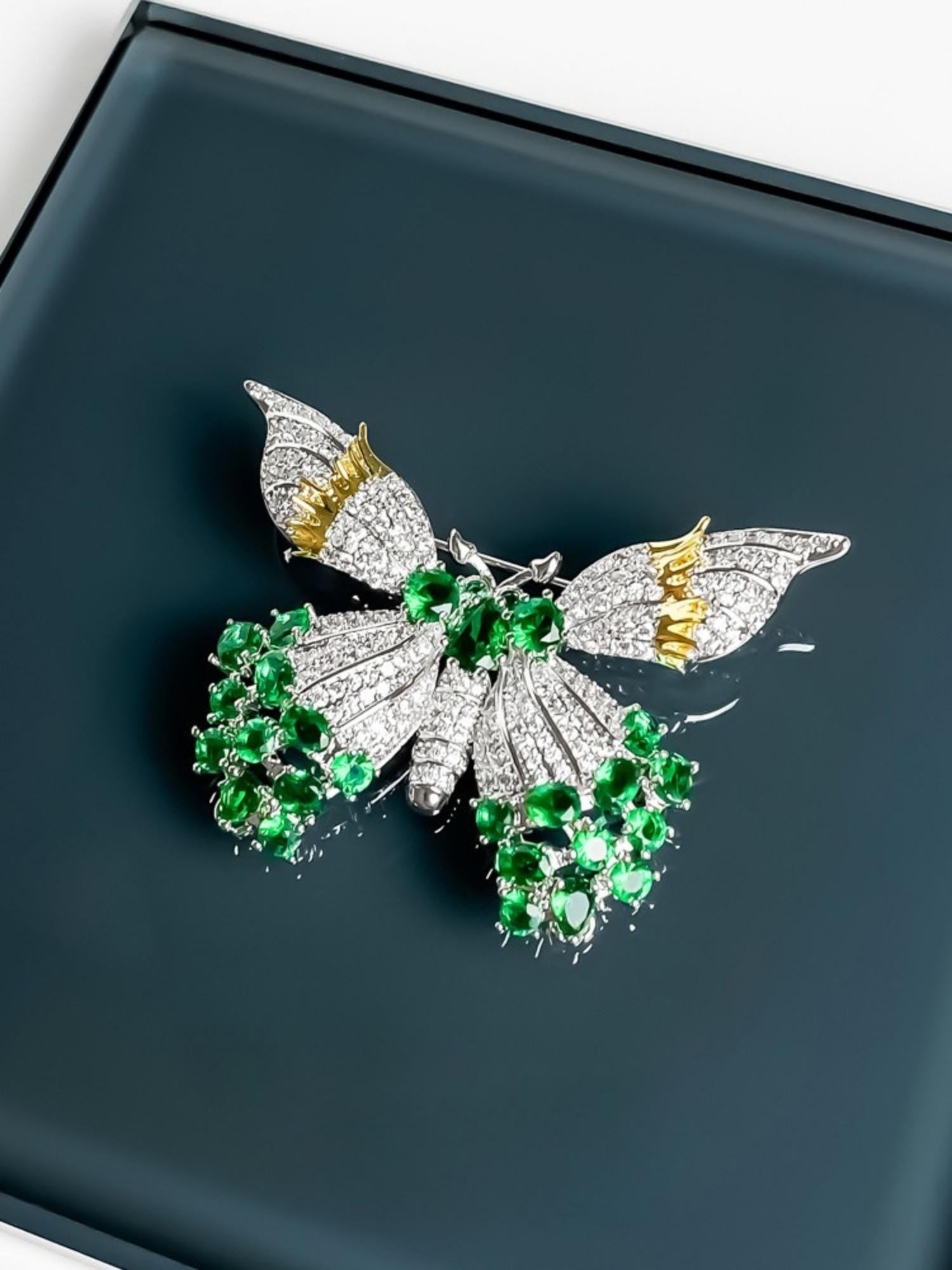 Butterfly Crystal Brooch