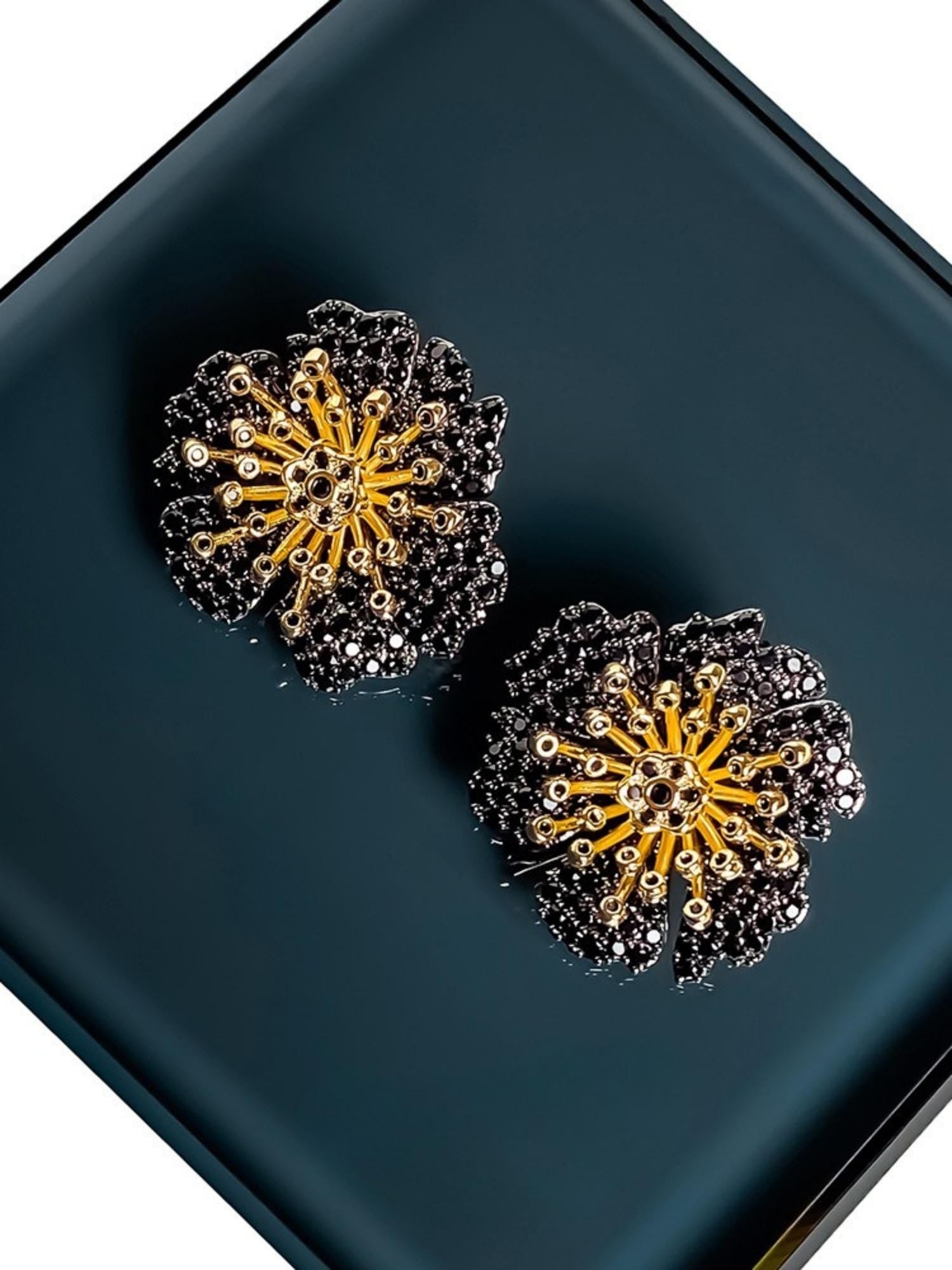 Midnight Petal Earrings