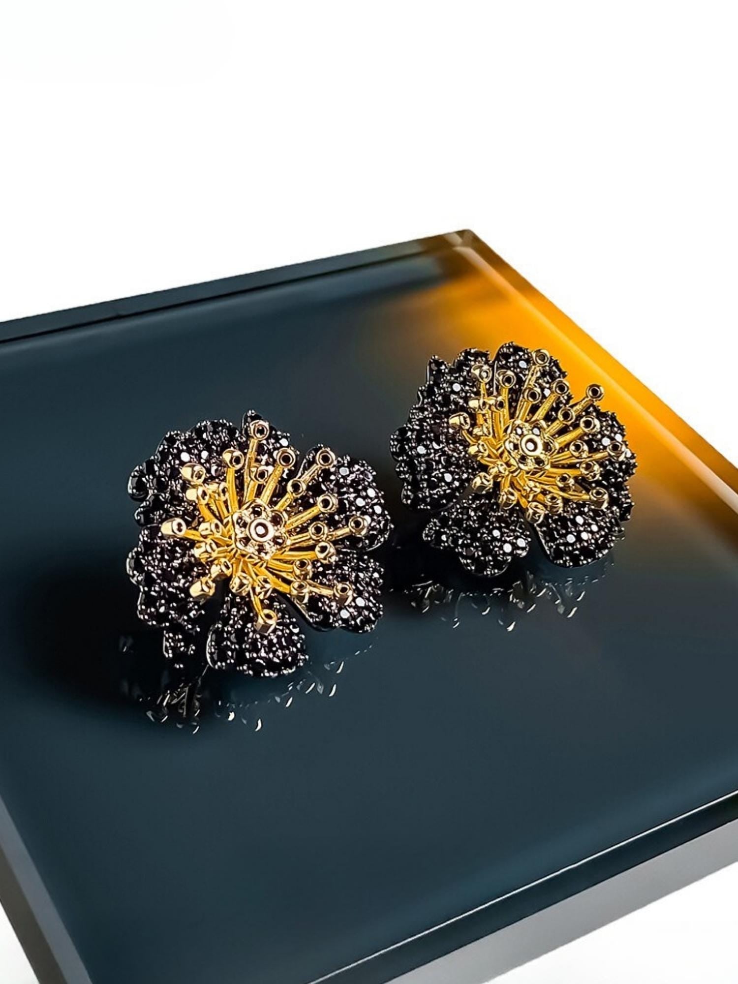 Midnight Petal Earrings