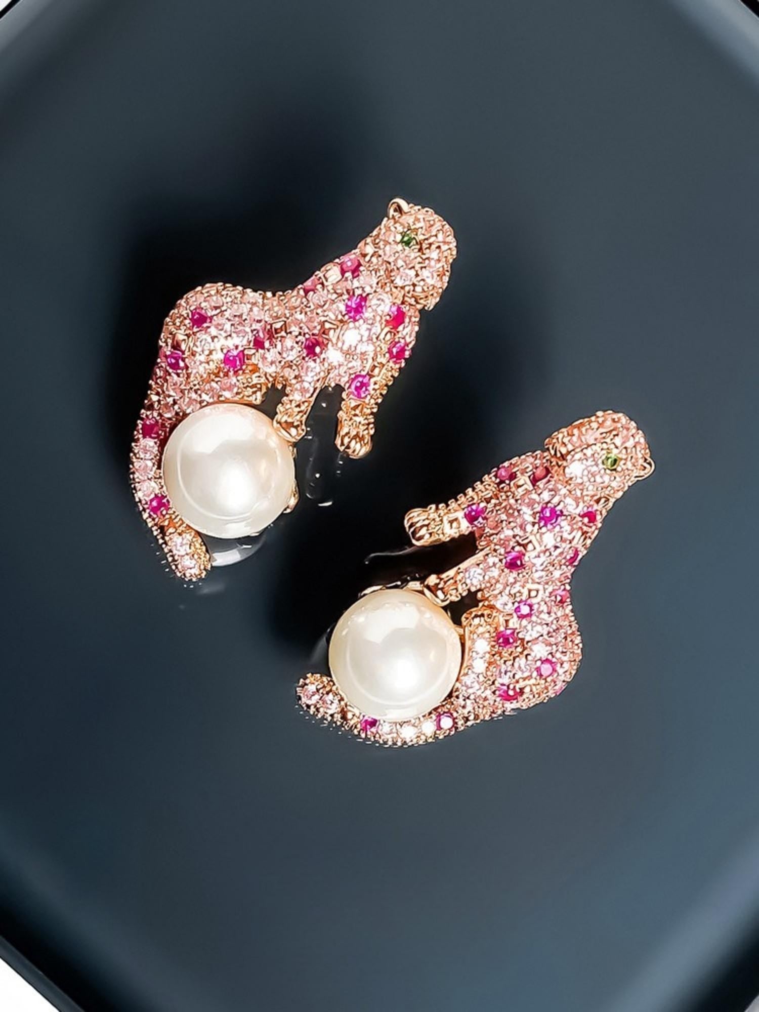 Pink Panther Earrings