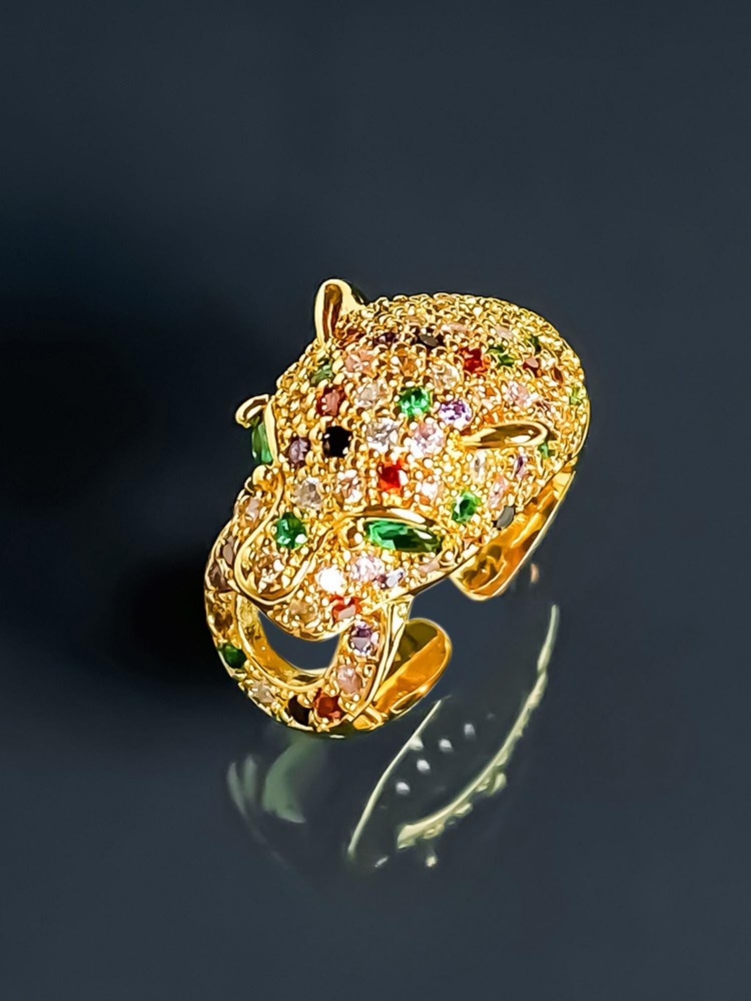 Golden Panther Ring