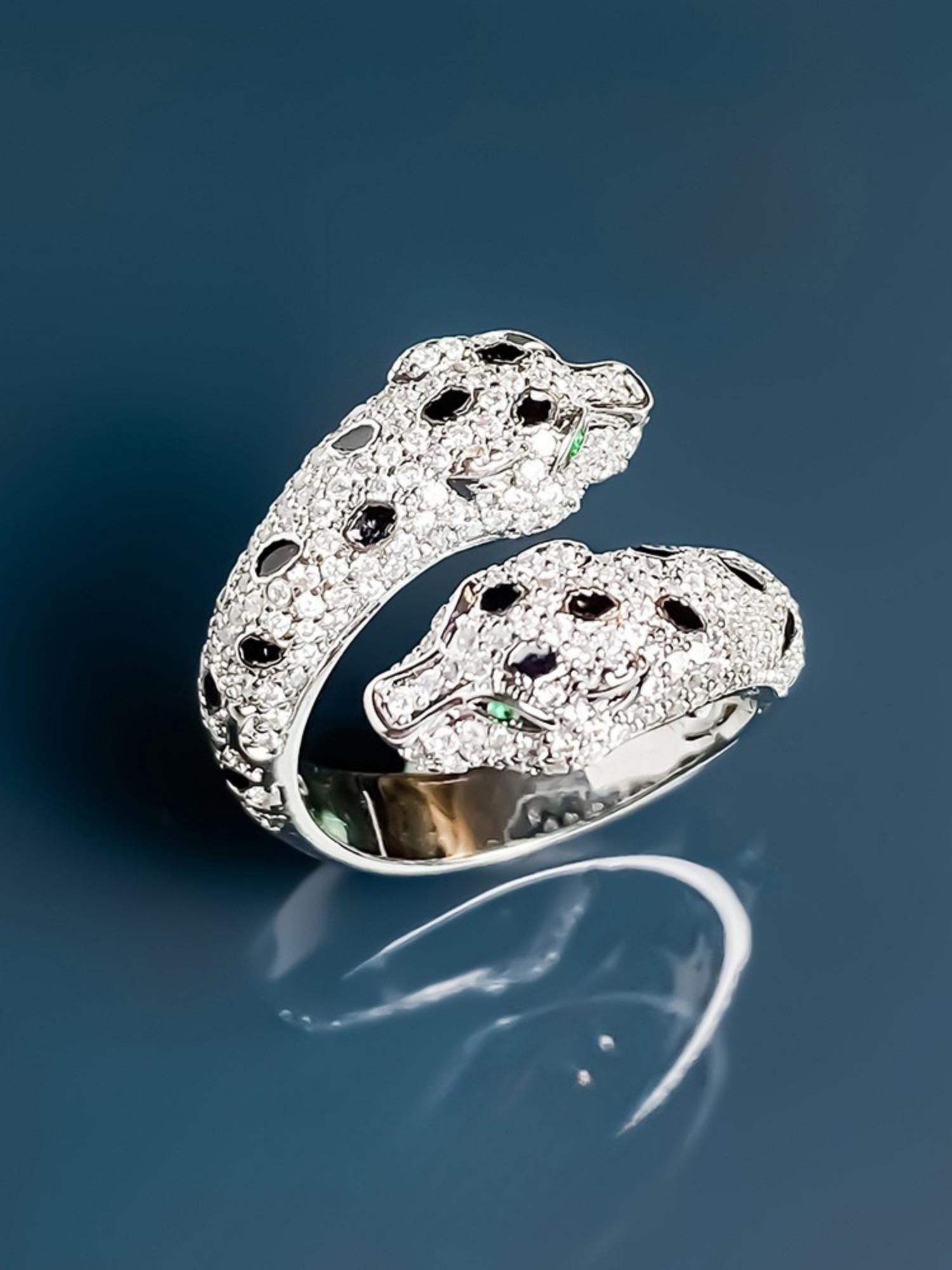 Twin Panther Ring