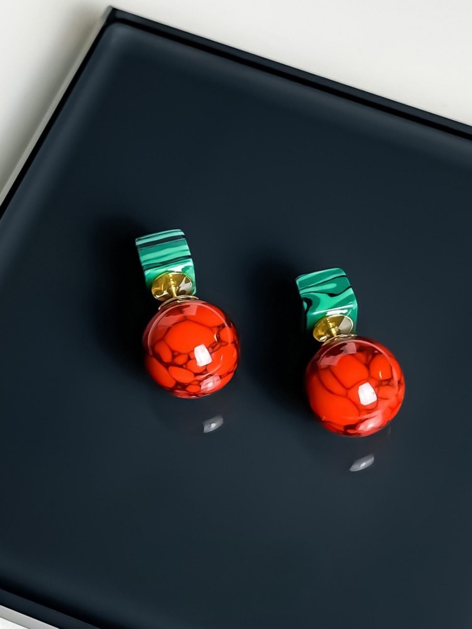 Malachite & Jasper Earrings