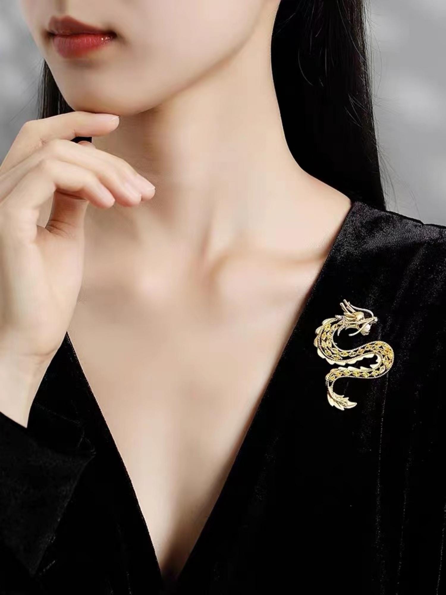 Golden Dragon Brooch