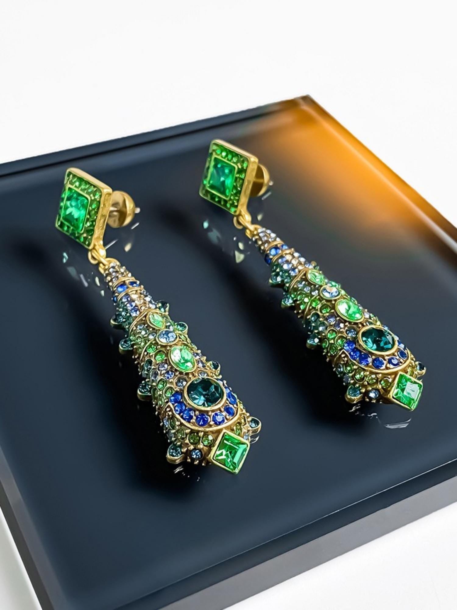 Imperial Peacock Earrings