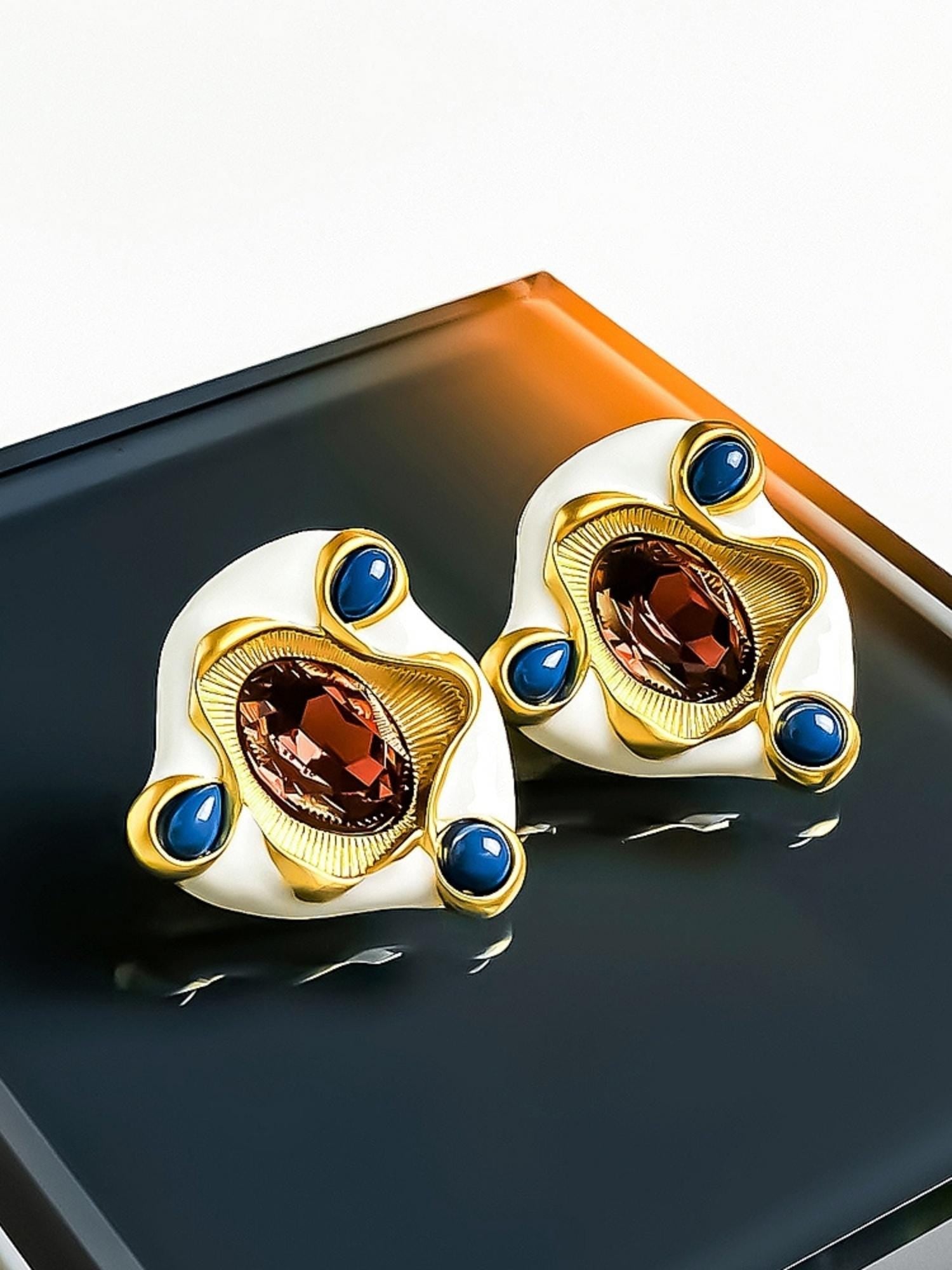 Champagne Enamel Studs