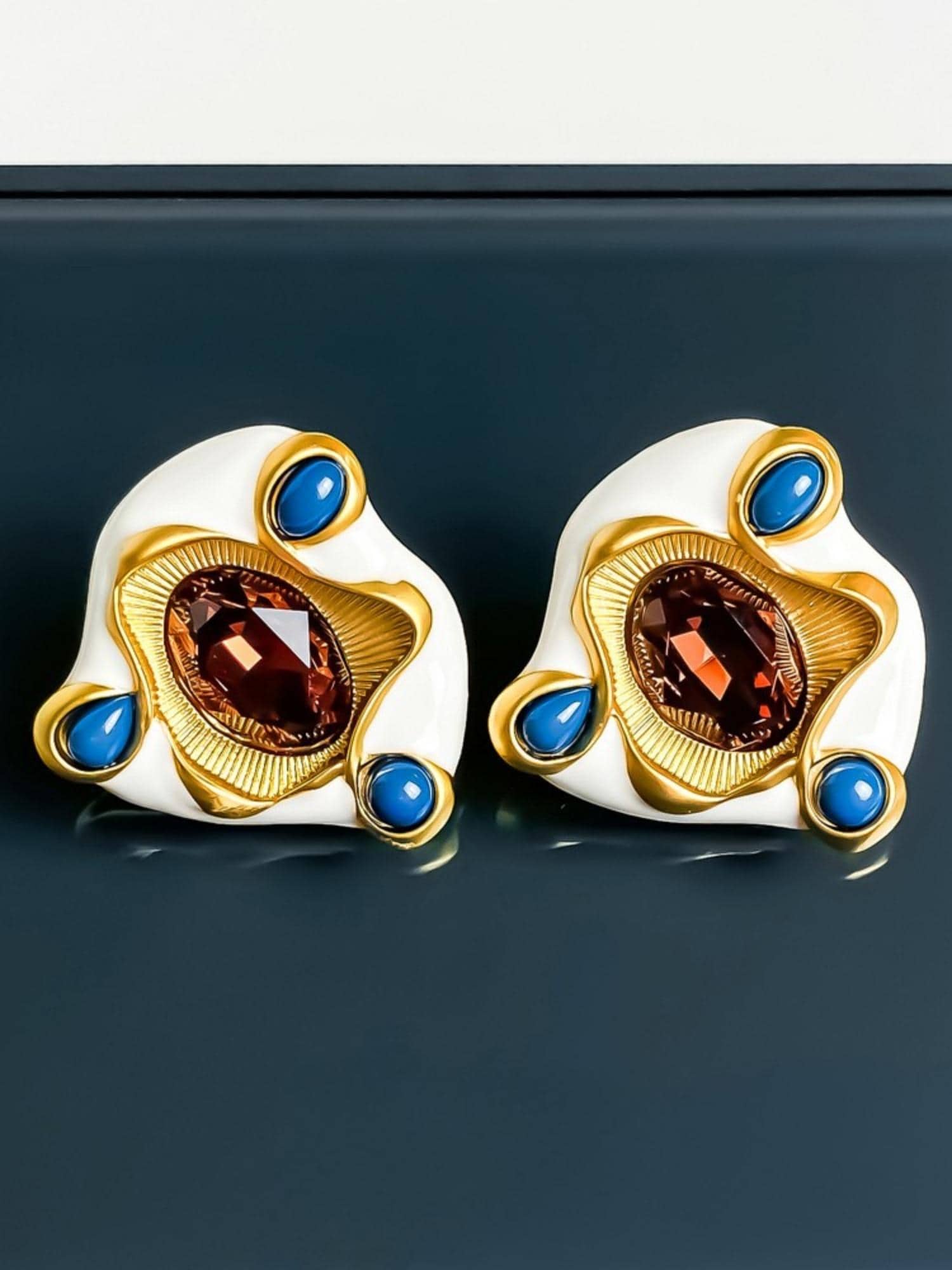 Champagne Enamel Studs