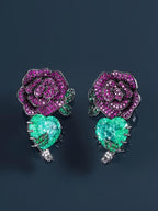 Crimson Rose Earrings