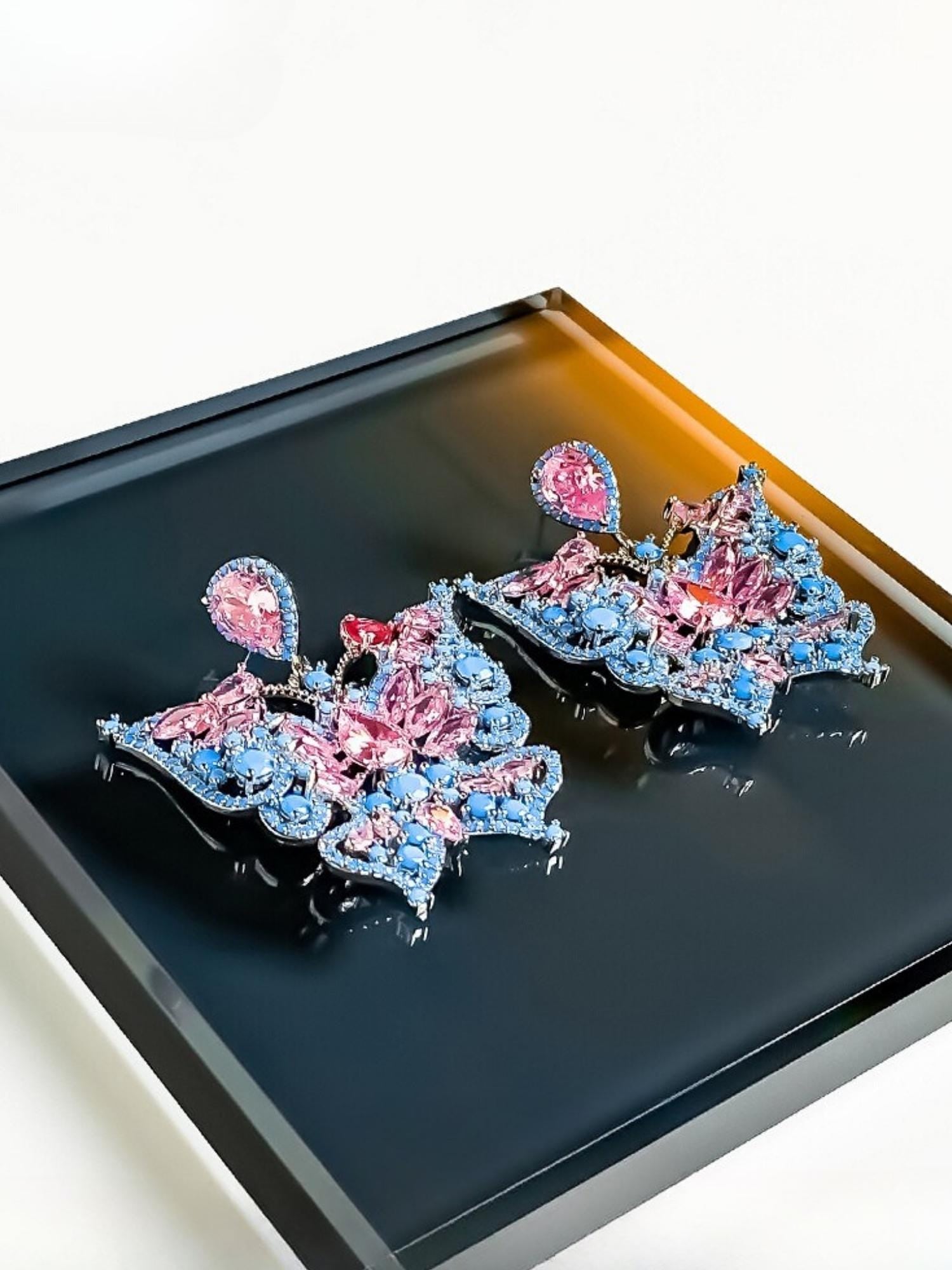 Frosted Butterfly Earrings