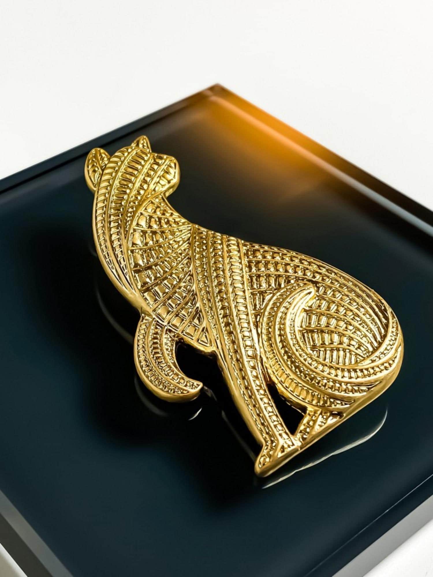 Golden Panther Brooch