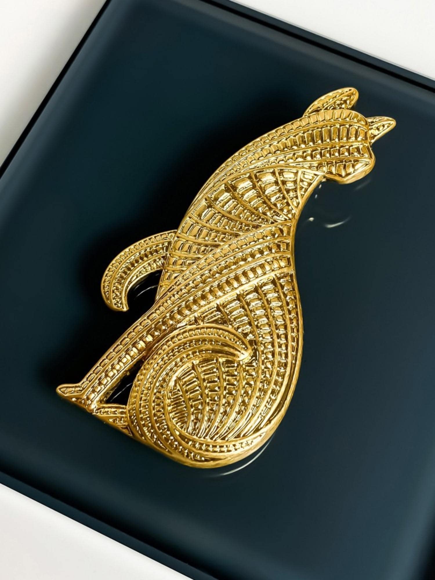 Golden Panther Brooch