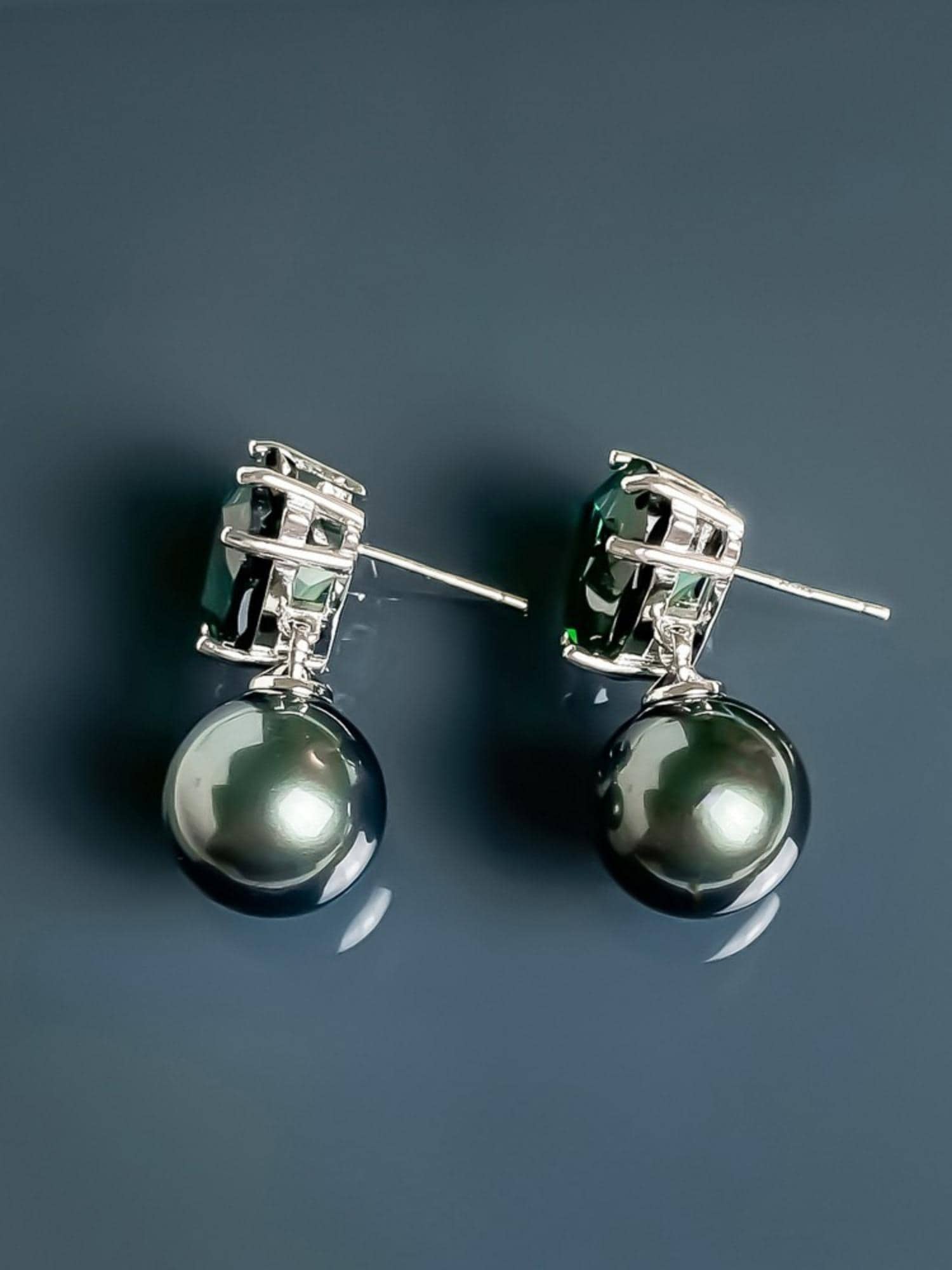 Tahitian Black Pearl Drop Earrings