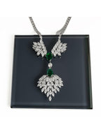 Crystal Feather Pendant