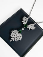 Crystal Feather Pendant