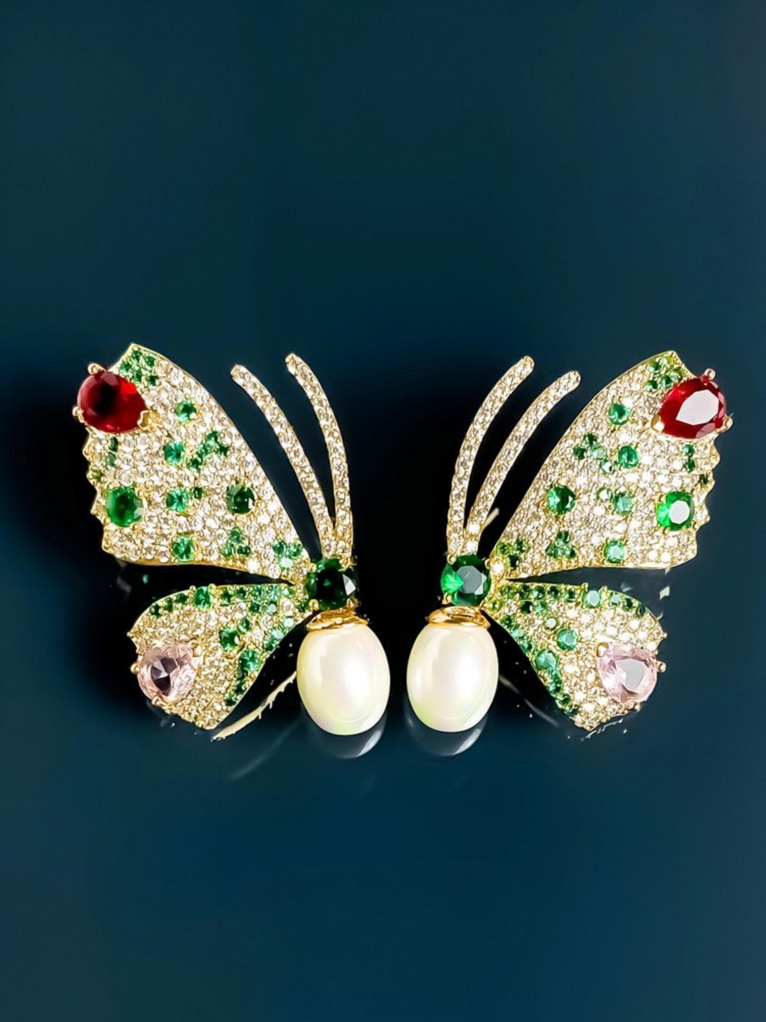 French Vintage Butterfly Earrings