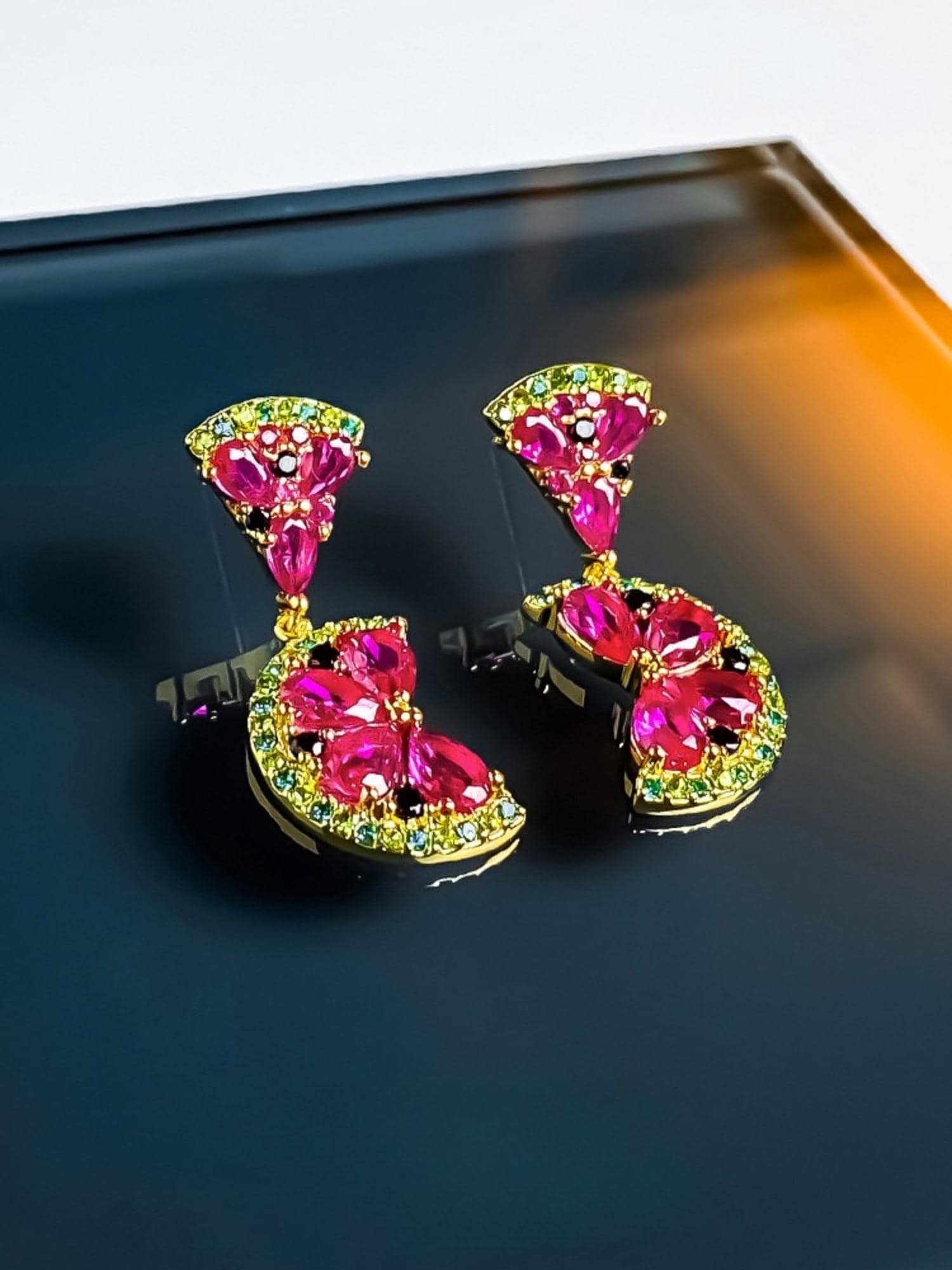 Watermelon Drop Earrings