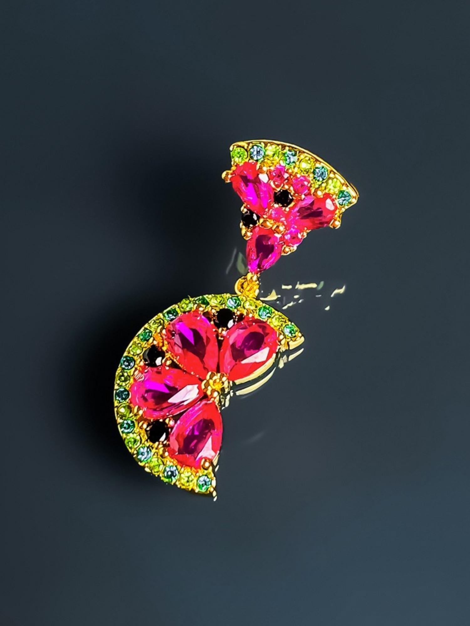 Watermelon Drop Earrings