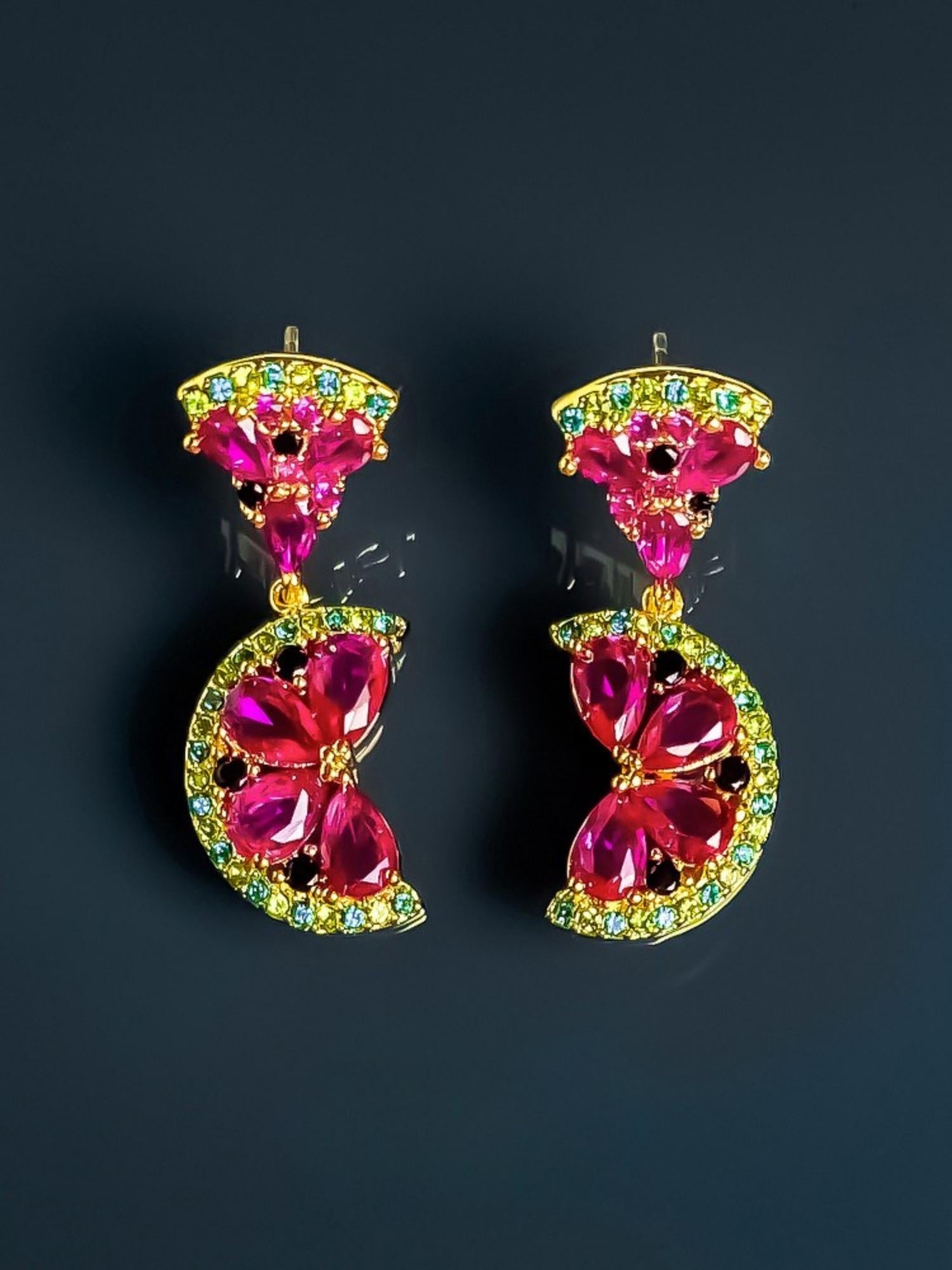Watermelon Drop Earrings