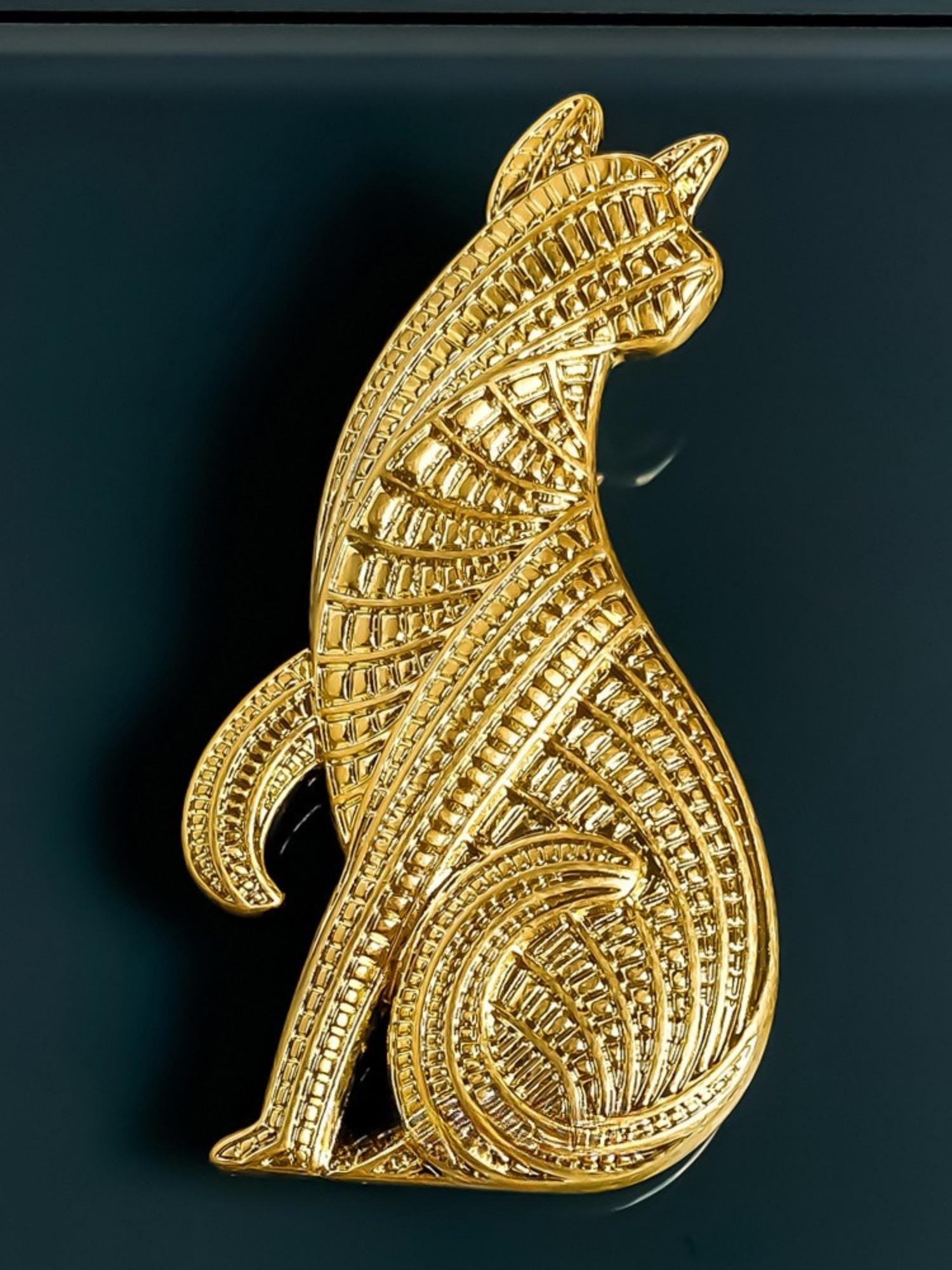 Golden Panther Brooch