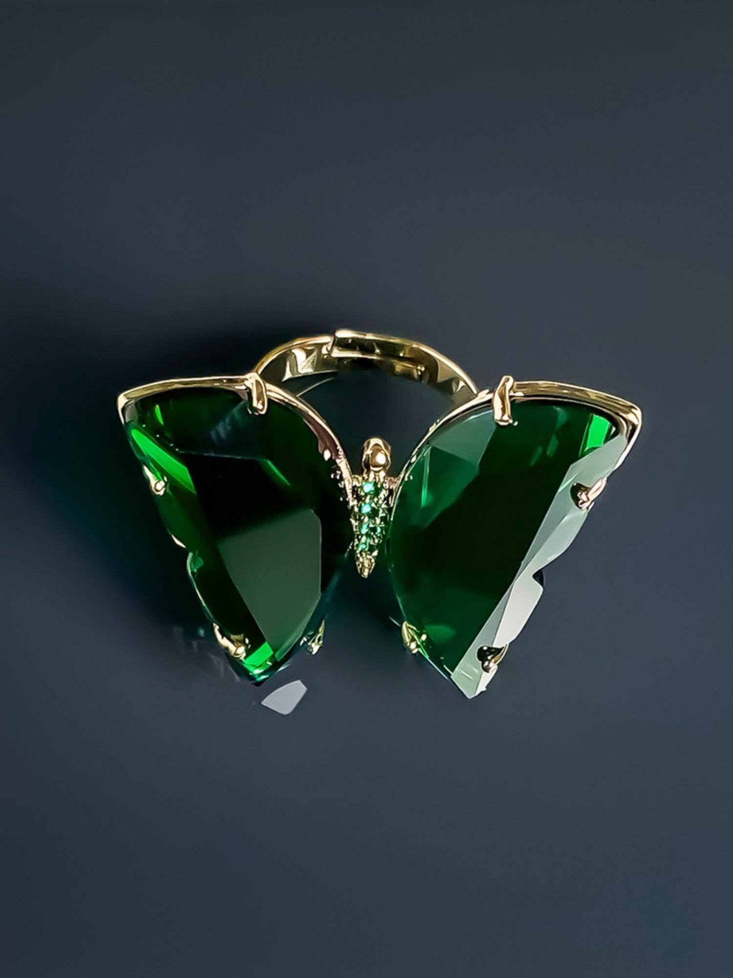 Glasswing Butterfly Ring