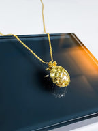 Golden Pineapple Pendant Necklace