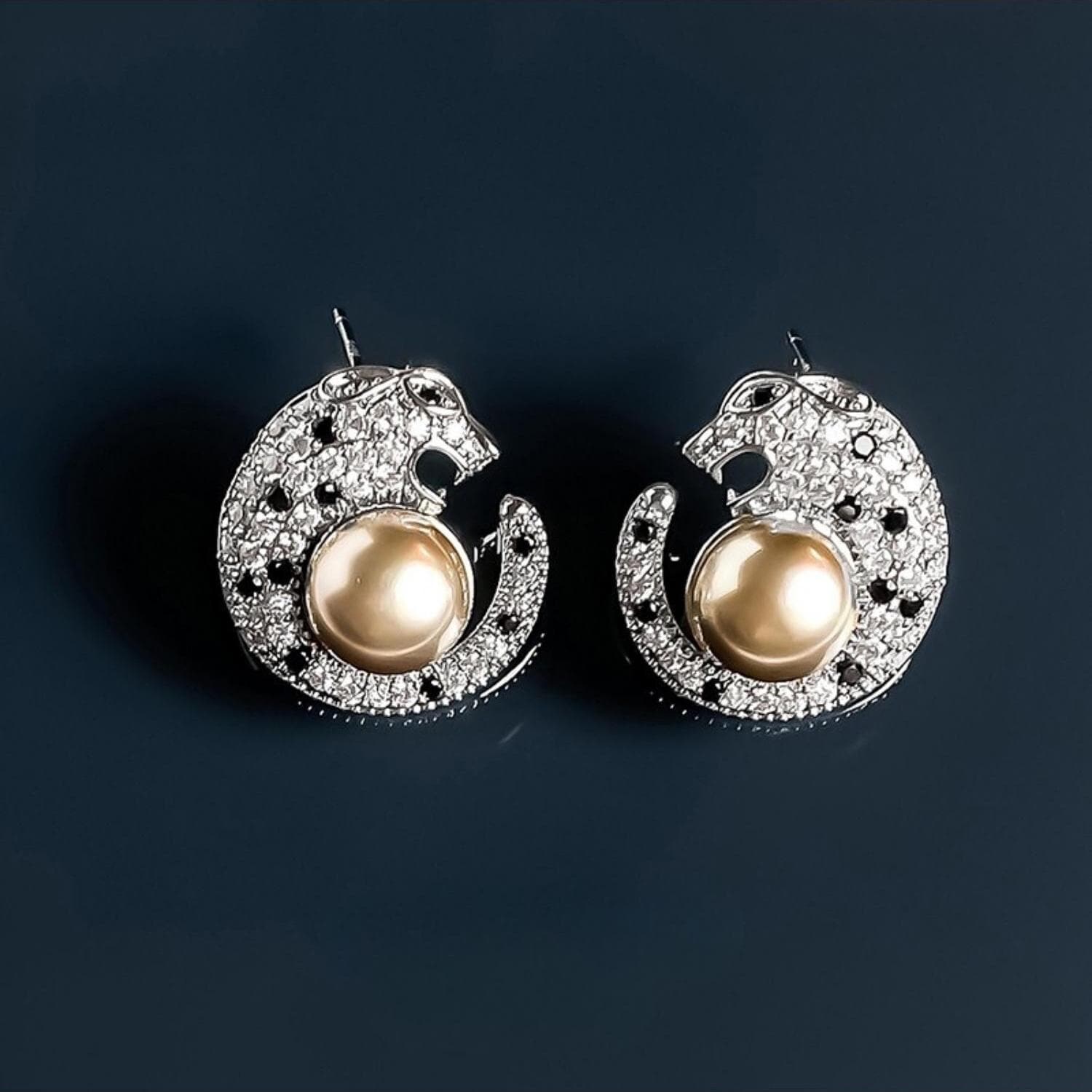 Panther Pearl Earrings