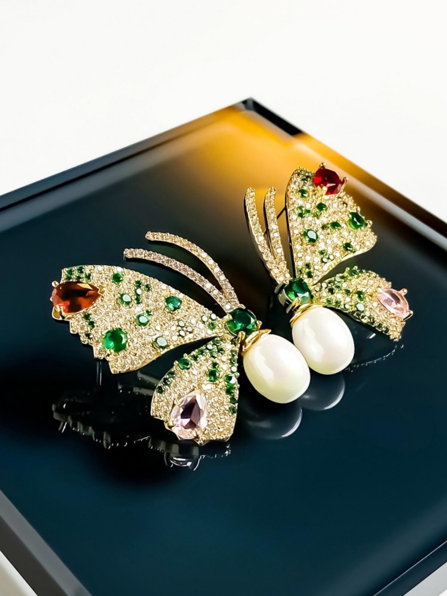 French Vintage Butterfly Earrings