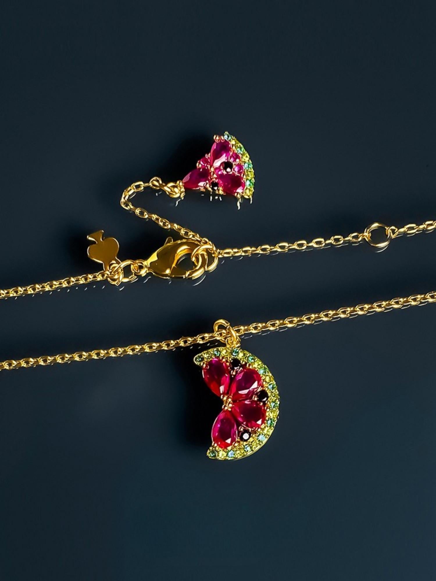 Watermelon Pendant Necklace