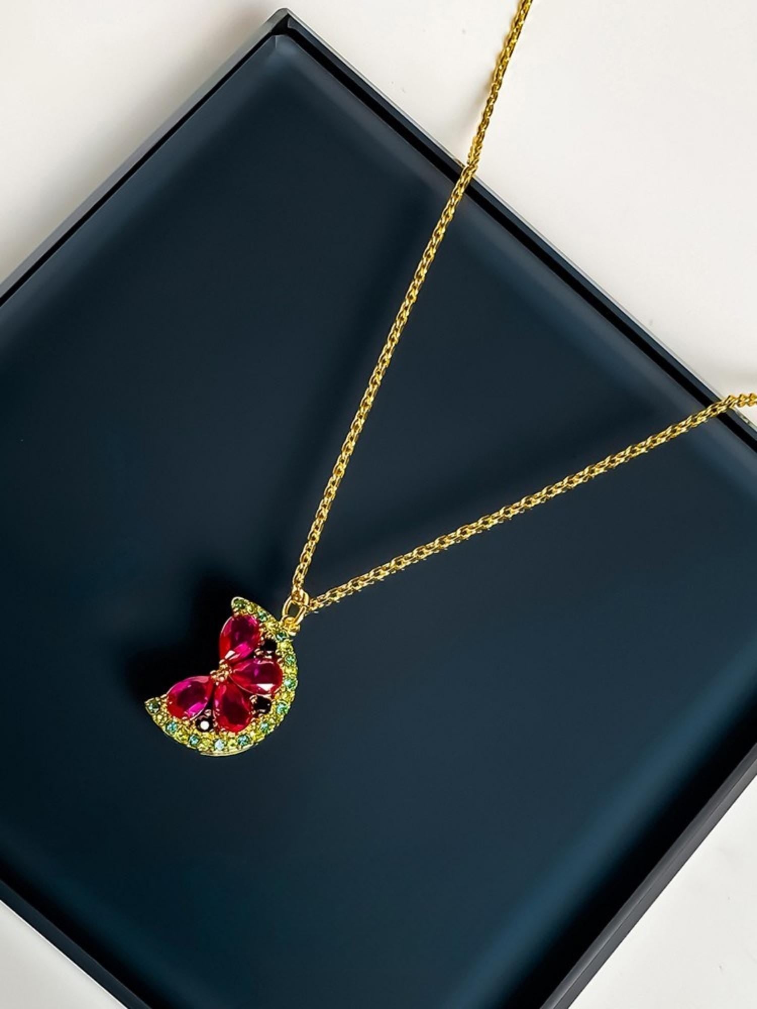 Watermelon Pendant Necklace