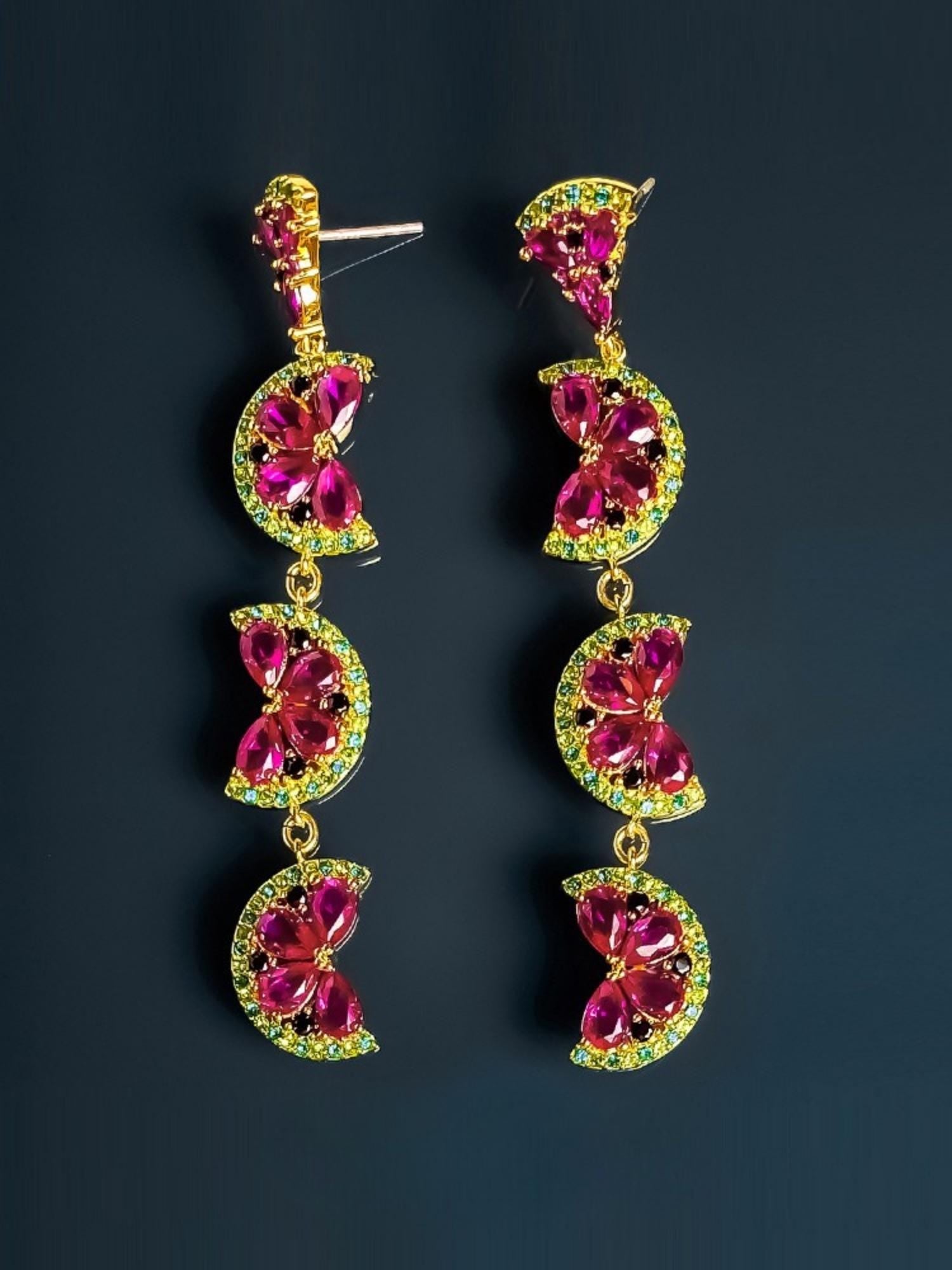 Watermelon Dangle Earrings