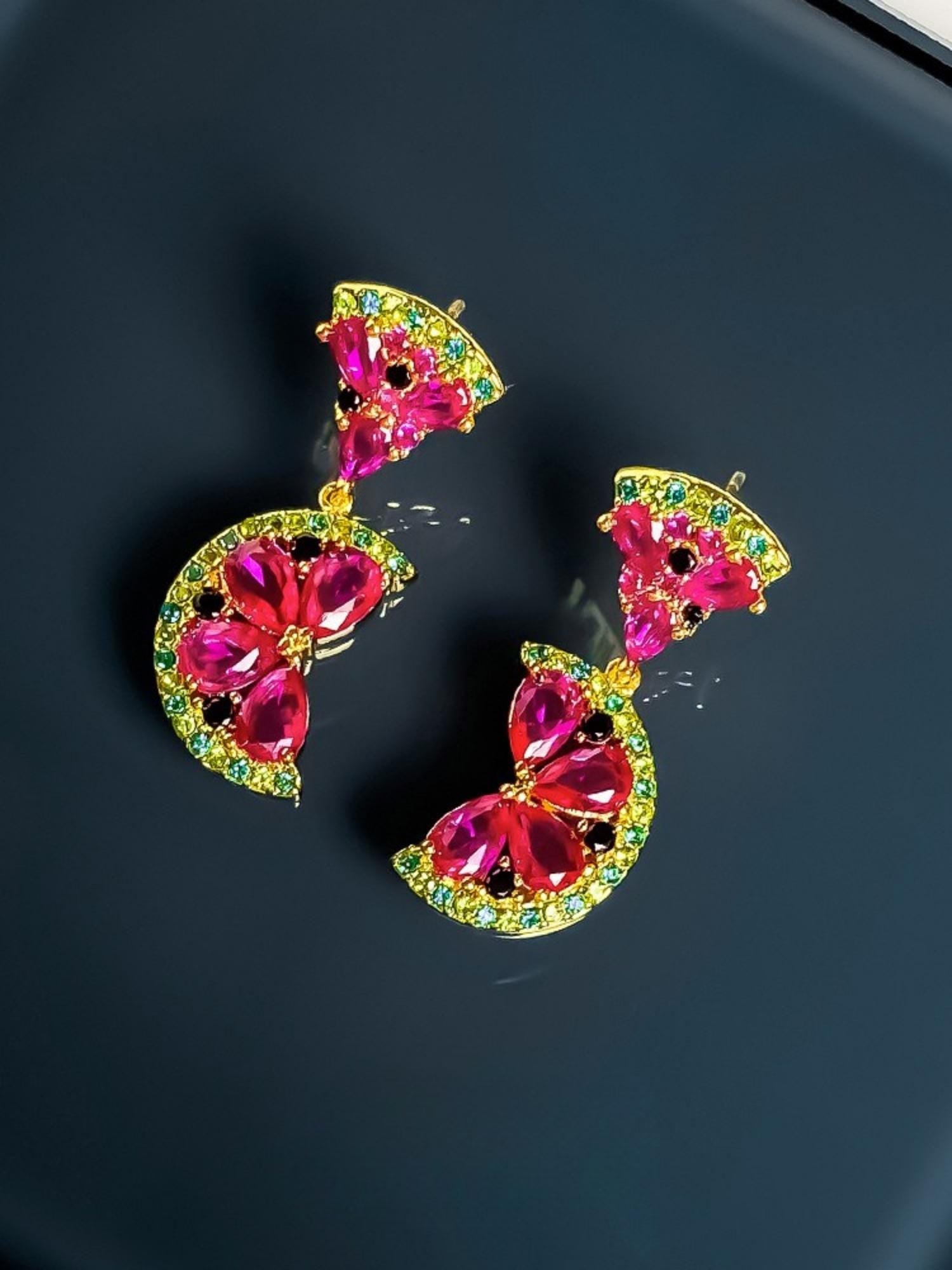 Watermelon Drop Earrings