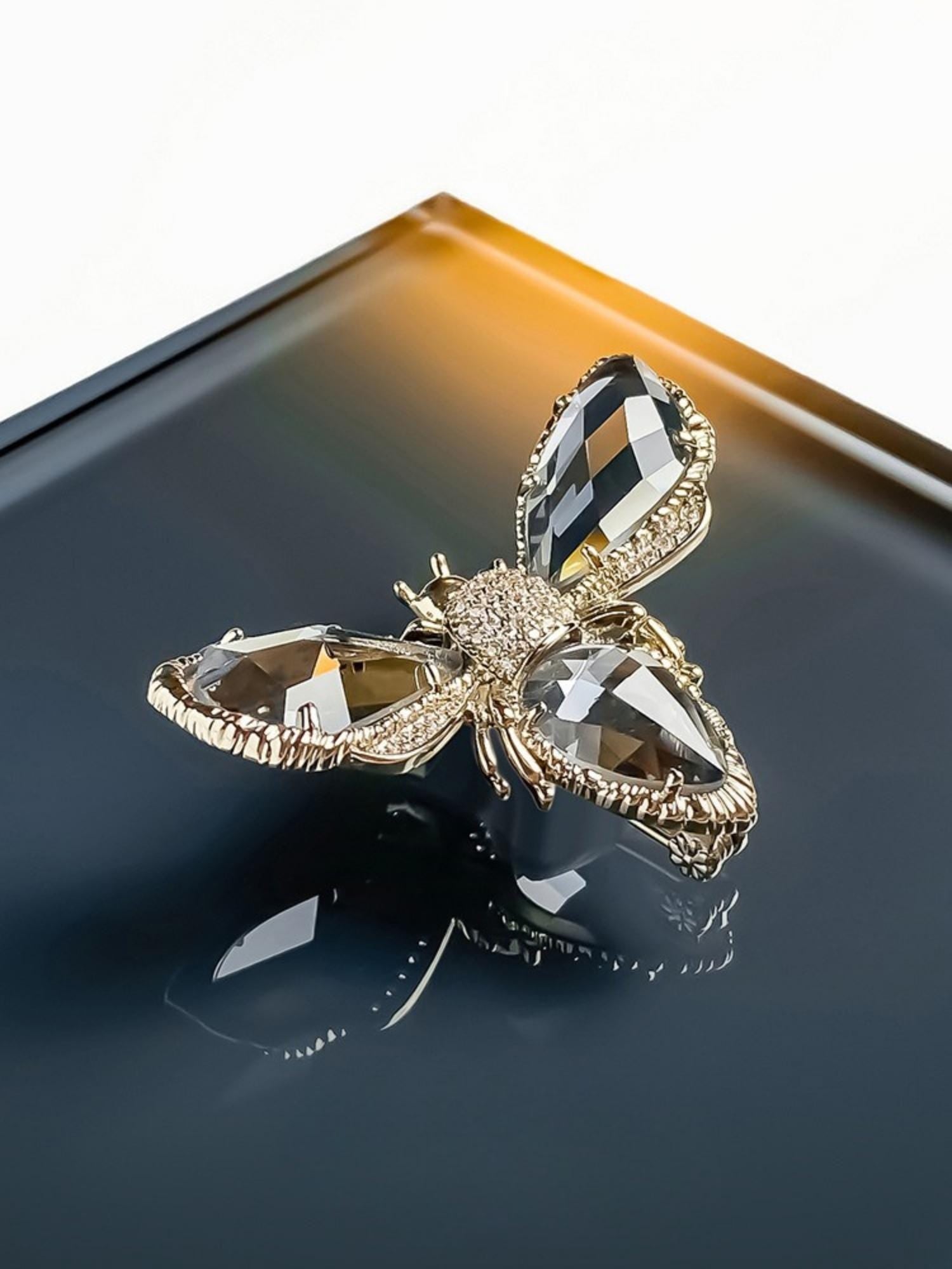 Crystal Bee Brooch