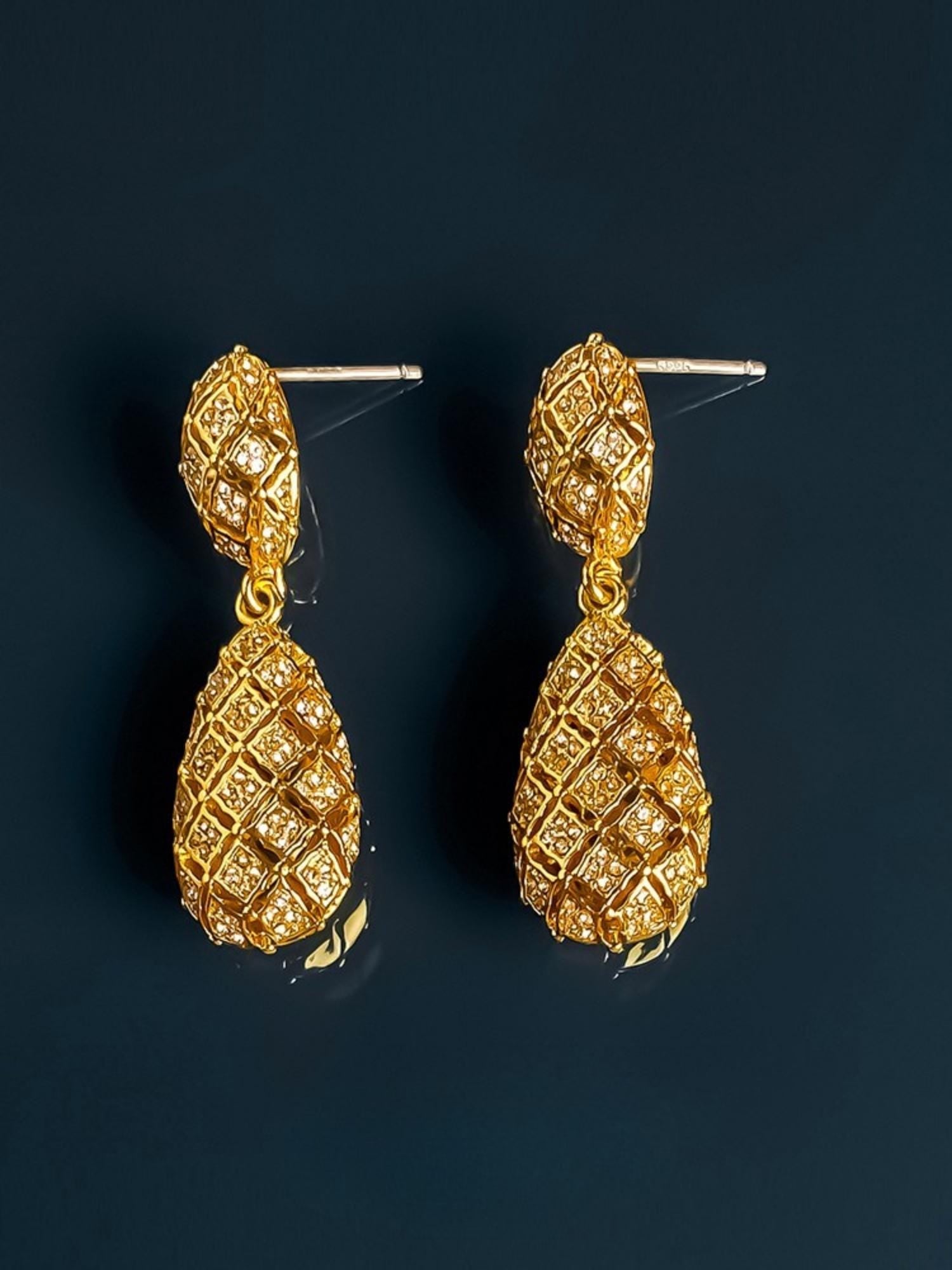 Golden Pineapple Earrings
