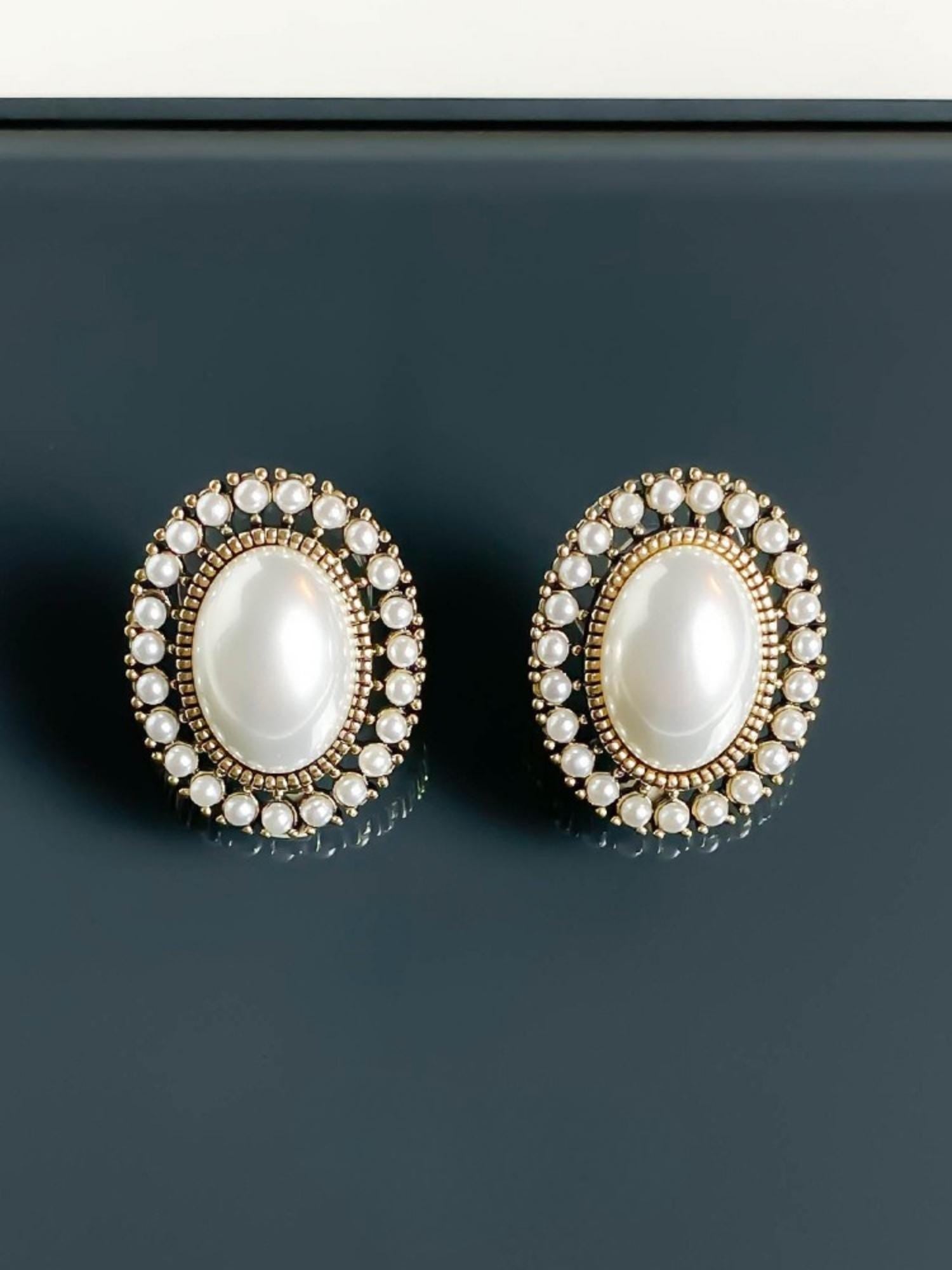 Pearl Pavé Earrings